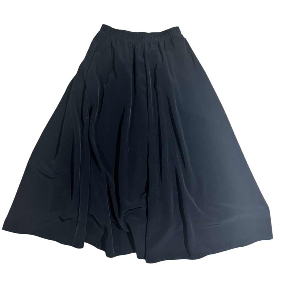 Vintage Starfire Pleated Skirt Black Rainbow 80s Stranger Things High Rise Midi - Picture 3 of 8